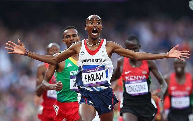 Mo Farah winning gold